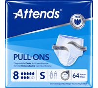 64 x Attends Pull Ons 8 | Small | Adult Nappies Pull Ons Pants | 4 Packs of 16