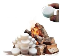 64 x10g Instant Firelighters - Individually Wrapped, Long Lasting Wax Based Quick Fire Starters for Open Fires, Log Burners, BBQs, Fire Pits & More