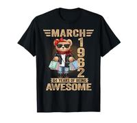 64 Year Old March 1962 Teddy Bear 64th Birthday Women T-Shirt
