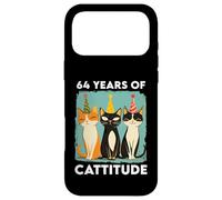 64 Years Of Cattitude 64th Birthday Cat Lover 64 Years Old Case for iPhone 17 Pro Max