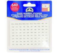 640 DMC Number Stickers Cardboard and Plastic Floss Bobbins
