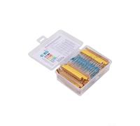 640 pcs Resistor Collection Featuring 64 Values from 1 Ohm to 10M Ohm for Circuit Analysis and Design Practice (1% metal film)