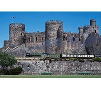 640007 North Wales Coast Steam Train Conwy Castle Gwynedd A4 Photo Poster Print 10x8