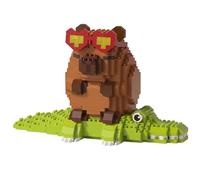 640Pcs Capybara Building Blocks Set, Mini Animal Bricks, Micro Bricks Capybara Gift, Creative DIY Educational Block for Stress Relief, Birthday Gifts