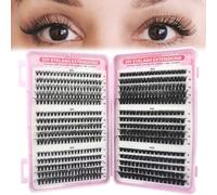 640PCS Eyelashes Clusters 6 Styles D Curl DIY Wispy Individual Lash Extensions Kit 30D-40D-50D-60D-80D-100D Natural Fluffy Cluster Eye Lashes for Girls and Women (8-16mm), Easy to Use