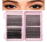 640pcs Lash Clusters 9-16mm Wispy Cluster Eyelash Extensions Individual Lashes Lash Extension DIY D Curl Volume Extensions Individual Lashes Eyelash Clusters(30D+40D+50D)