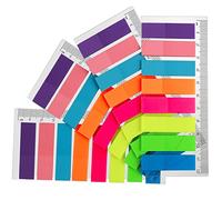 640Pcs Neon Small Index Flags, FANDAMEI Plastic Index Tabs as Revision Tabs Page Marker File Tabs, 8 Colors of Book Tags Stickers Thin Sticky Notes in School Office, Multicolour Index Notes Tabs Flags