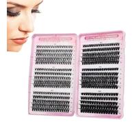640PCS Pack False Eyelashes, 30-40-50-60-80-100D Natural Cluster Lashes, 8-16MM D Curl Individual Eyelash Clusters, Soft & Fluffy, Thick Volume, DIY Russian Lashes for Full Glam Look