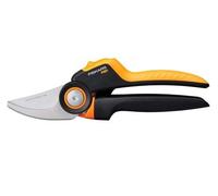 Fiskars Bypass Gardening Shears M, X-Series PowerGear, P921, with Rolling Handle, For Fresh Branches and Twigs, Non-Stick Coated, Stainless Steel