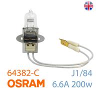 64382-C 6.6A 200w PK30d 2000h Osram J1/84 Male Flat Connector Airfield Bulb Lamp