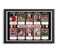 (645) Arsenal Legends x10 Signed Framed Autograph Signature A4 (21 X 297 CM) Art Work Wall Art Display (REPRINT) #####