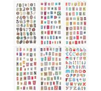 648 Pcs Magazine Letter Stickers, Vintage Alphabet Number Self-Adhesive Stickers, Scrapbook Sticker Graffiti, Cute Scrapbooking Supplies for Diary DIY Art Album Paper Crafts
