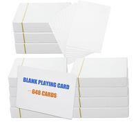 648PCS White Blank Playing Card, Blank Playing Cards to Write On, 2.5" x 3.5" Printable Index Flash Card for DIY Vocabulary Study Card, Game, Gift, Message Cards