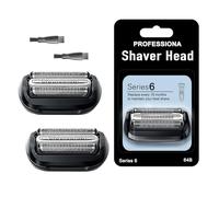 64B Series 6 Braun Electric Shaver Replacement Head Compatible with New Generation Series 6 Shavers 6120s, 6140cs, 6172cc, and 6175cc (2PACKS)