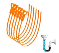 64CM Drain Auger Reusable Drain Snake Unblocker Tool Set Hair Catchers for Bath Sink Cleaner Sticks for Kitchen (6)