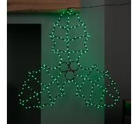 64cm Light up FlexiBrights Christmas Holly and Berries Decoration with 268 Green & Red LEDs