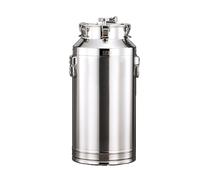 64CM Stainless Steel Liquid Storage Container, 42L Kitchen Fermenter with Carry Handle, Durable Metal Barrel with Airtight Lid for Home Brewing and Food Storage