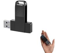 64G USB Voice Recorder Digital Voice Activated Recorder USB Dictation Machine Mini Recording Device U Disk Recorder Metal Material,Rotating Body, Rechargeable Sound Recorder For Meetings,Lectures