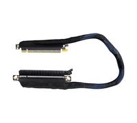 64GB Bandwidth PCIE5.0 X16 RISERS Extension Cable 180 Degree Bend Design for PC Build Silver Plate Connectors