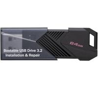 64GB - Bootable USB Driver 3.2 for Windows 11/10/8.1/7/, WinPE,Password Reset, WiFi & LAN Drives,Supported UEFI and Legacy, Reinstall,Upgrade,Recovery Windows, Compatible New Build & Old PC/Laptop