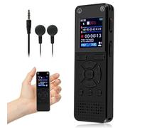 64GB Digital Voice Recorder with Playback, 600mAh Mini Portable Audio Recording Device for Class, Meeting, Interviews, USB Rechargeable Dictaphone Voice Recorder, Play Music