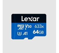 Lexar 633x 64GB microSD Memory Card - With Adapter