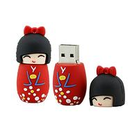 64GB Japanese Kimono Girl Shape USB Flash Drives Pen Drive Memoria Flash Stick PenDrives USB Flash Disk Thumb Drive U Disk USB Drive USB (Red)