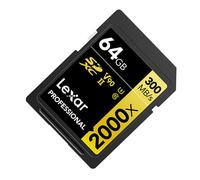 64GB Lexar Professional 2000x SDHC UHS-II memory card