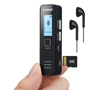 64GB Mini Voice Recorder, Digtal Voice Recorder Spy Hidden Pocket Tape Recorder with Playback for Lectures, Meetings, XIHAMA 4608 Hours Handheld Audio Recorder with Microphone, USB Charge, Password