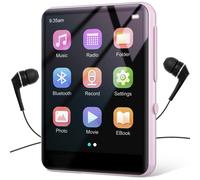 64GB MP3 Player with Bluetooth 5.3, HiFi Lossless Sound Music Player with 2.4 Inch Full Touchscreen, Built-in HD Speaker, FM Radio, Voice Recorder, E