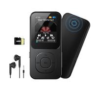 64GB MP3 Player with Bluetooth 5.3, Portable Music Player for Sports with Speaker, FM Radio, Voice Recorder, HiFi Sound, 30H Longer Battery Life, Quick Transmission, Timer off, Up to 256GB (Black)