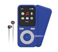 64GB MP3 Player with Bluetooth, Portable HiFi MP3 Player with Speaker, Voice Recording, Shuffle for Kids, Hiking, Running, Micro SD Card up to 128GB (Earphones Included)
