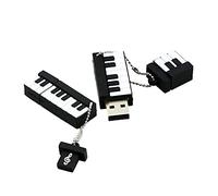 64GB Piano Shape USB 2.0 Flash Drive USB Stick USB Flash Disk Pen Drive U Disk USB Disk Flash Memory Thumb Drive Memory Stick with Chain (Black)