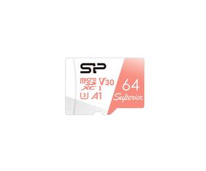 64GB Silicon Power Superior A1 microSDXC Class 10. UHS-I U3. V30. 4K UHD