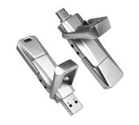64GB Solid State USB Drive, Up to 400MB/s High Speed USB 3.2 Gen 2 Flash Drive, USB C & USB A Dual Drive Thumb Drive, External Storage for iPhone 17/16/15, Android, MacBook, Laptop, PC and iPad