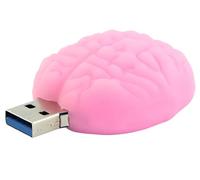 64GB USB 3.0 Flash Drive Cartoon Novelty Organ Brain Memory Stick Silicone Rubber Pendrive Data Storage