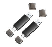 64GB USB C Flash Drive Dual USB 3.0 Flash Drive Type C + USB A Portable Type-C Flash Drive 2-in-1 USB-C Thumb Drive for Smartphone Tablet Computer Mac iPhone 16 (2packs)
