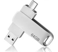 64GB USB Memory Stick 3.2 Type-C Dual Flash Drive for PC, Tablet, Mac, MacBook, Flash Drive Smart Phone High-Speed Memory Stick for Store Songs Photos Video USB to Store Phone Video Files