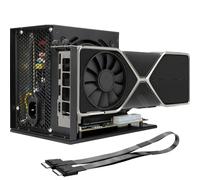 64Gbps PCIe 4.0 x4 Compatible eGPU Adapter, with OCuLink SFF-8612 8311 to PCIe x16 and SFF-8611 Male, Enclosure Supports Standard ATX Power and External GPU Laptop Graphics Cards
