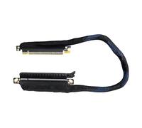 64Gbs Bandwidth PCIe5.0 X16 Risers Extension Cable 180 Degree Bend Design Silver Plate Connectors For PC Builds