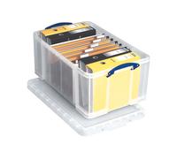 64L Plastic Storage Box/Lid Clear