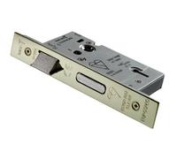 64mm 5 Lever BS Rated Sashlock Square Forend Stainless Brass Door Latch
