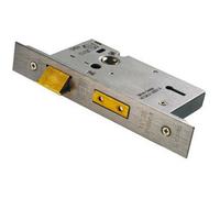 64mm 5 Lever Sashlock Square Forend Satin Stainless Steel Door Latch