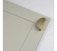 Handle & Home 64mm Antique Brass Half Moon Kitchen Cupboard Handle Cabinet Drawer Door Pull Dark Gold Bronze Design