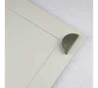 Handle & Home 64mm Antique Brass Ribbed Half Moon Kitchen Cupboard Handle Cabinet Drawer Door Pull Dark Gold Bronze Design