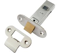 64mm Contract Standard Tubular Latch Rounded Strike/forend Nickel Plated