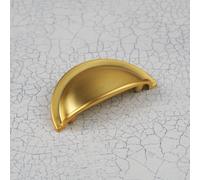 64mm Dark Brass Cabinet Cup Handle Gold Round Cupboard Door Drawer Pull Wardrobe Furniture Replacement Upcycle