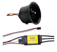 64MM EDF 4S 3500KV Belt 11 Blades Electric Ducted Fan with 60A ESC for Aircraft Model Aircraft Jet Enging