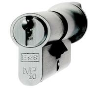 64mm Euro Cylinder & Thumbturn Lock Keyed to Differ 10 Pin Satin Chrome