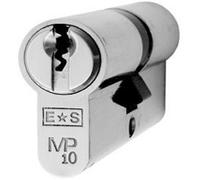 64mm Euro Double Cylinder Lock Keyed to Differ 10 Pin Satin Chrome Door Loops Multi One Size